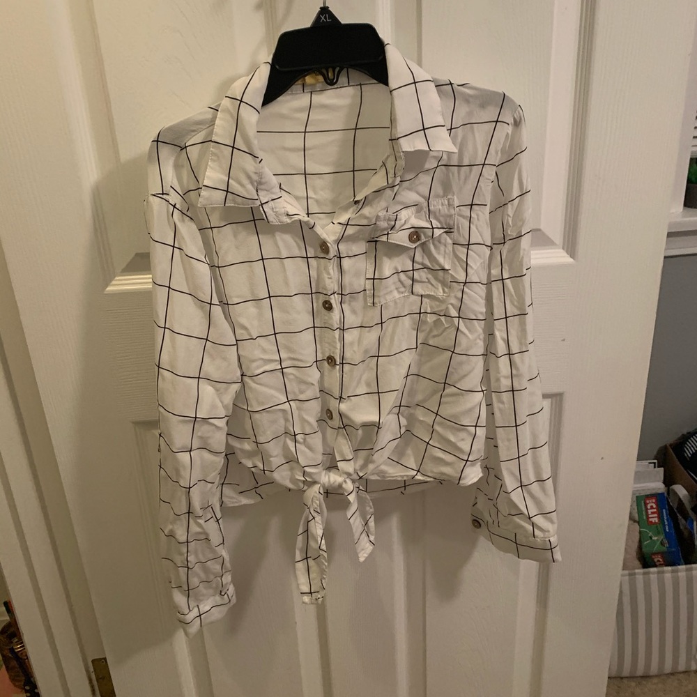 Plaid button down shirt